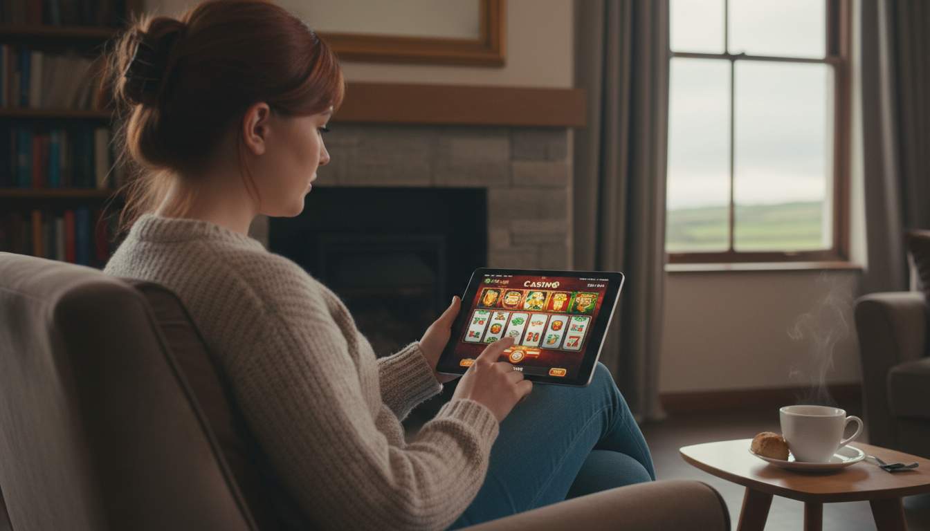 Diverse slot games displayed on a screen